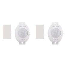2X PIR Infrarot Bewegung Sensor Detektor DC5-24V Auto Ein Aus Timer Schalter Haus LED Leuchte PIR Bewegung Sensor Lampe (Weiß)