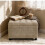 (Camel, Wood) Square Storage Ottoman in Camel 1