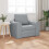 VidaXL vidaXL Folding Sofa Bed Light Grey 98 x 71 x 83 cm Fabric 5