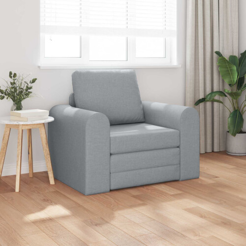 VidaXL vidaXL Folding Sofa Bed Light Grey 98 x 71 x 83 cm Fabric 1