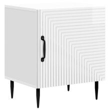 vidaXL Bedside Cabinet High Gloss White 43 x 34.5 x 50 cm