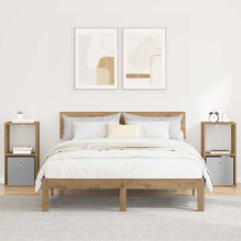 vidaXL Bedside Table with Drawer 2 pcs Artisan Oak 35 x 32 x 68.5 cm