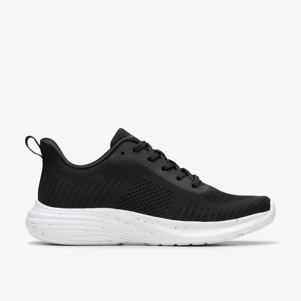 Clarks (Standard, 6 (Adults')) Izza Knit Black