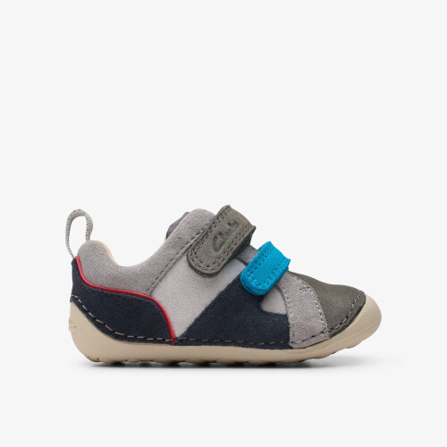 Clarks (Standard, 2 (Children's)) Tiny Oslo Toddler Grey Combination