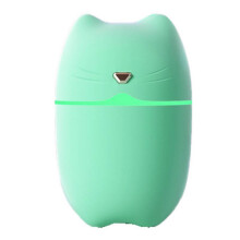 (Green)Kawaii Cat Usb Water Spray Humidifier Suitable For Car Desk With Operation Quiet