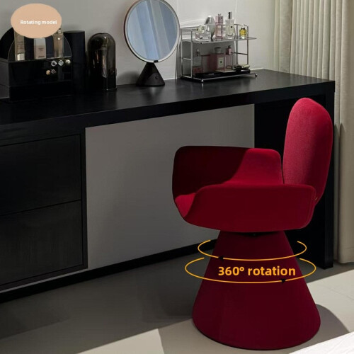 (Red, Fabric) Red 360 Swivel Dressing Chair 1