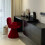 (Red, Fabric) Red 360 Swivel Dressing Chair 4