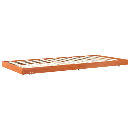 VidaXL vidaXL Bed Frame Wax Brown 90 x 190 cm Solid Pine Wood 1