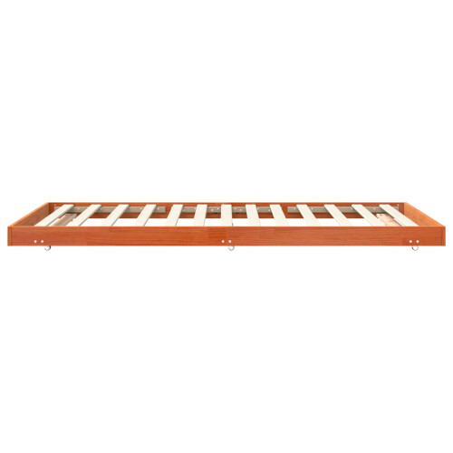 VidaXL vidaXL Bed Frame Wax Brown 90 x 190 cm Solid Pine Wood 2
