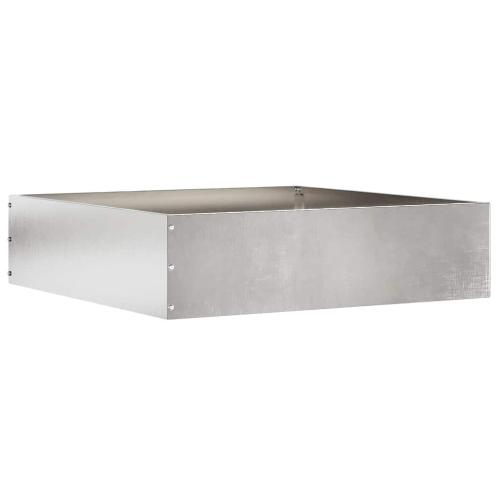 Vidaxl Lawn Edging Silver 50 X 50 X 13 Cm Stainless Steel 8721288856128