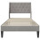 VidaXL vidaXL Bed Frame with Headboard Light Grey 90 x 190 cm Velvet 2