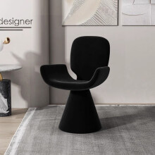 (Black, Fabric) Modern Black Dressing Room Stool