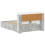 VidaXL vidaXL Bed Frame with Storage Concrete Grey 150 x 200 cm 2