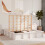 VidaXL vidaXL Bed Frame White 150 x 200 cm Solid Pine Wood 4