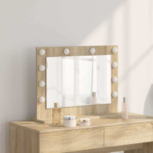 vidaXL Vanity Mirror Rectangular Sonoma Oak 60 x 45 x 18 cm