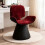 (Black, Red) Luxury Red-Black Dressing Table Chair 1