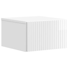 vidaXL Wall-Mounted Bedside Cabinet High Gloss White 33 x 34.5 x 20 cm