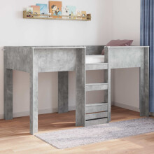 vidaXL Bunk Bed for Kids Concrete Grey 90 x 190 cm Engineered wood