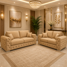 (Fabric Swatch, Moleskin) Chesterfield Madrid Sofa Dapple Fabric 2 Seater 3 Seater 5 Seater Corner Sofa Modern Living Room Furniture