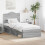 VidaXL vidaXL Bed Frame Grey Sonoma 90 x 190 cm Solid Pine Wood 1