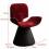 (Black, Red) Luxury Red-Black Dressing Table Chair 5