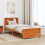 VidaXL vidaXL Bed Frame with Headboard Wax Brown 90 x 190 cm Engineered Wood 5