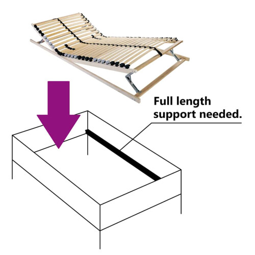VidaXL vidaXL Slatted Bed Base Manual Brown 70 x 190 cm Solid Beech Wood 2