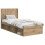 VidaXL vidaXL Bed Frame with Storage and Headboard Artisan Oak 75 x 190 cm 4