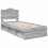 VidaXL vidaXL Bed Frame Grey Sonoma 90 x 190 cm Solid Pine Wood 4
