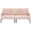 (Pink, Corduroy) Double-Seat Sofa – Stylish & Compact Design 7