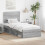 VidaXL vidaXL Bed Frame Grey Sonoma 90 x 190 cm Solid Pine Wood 1