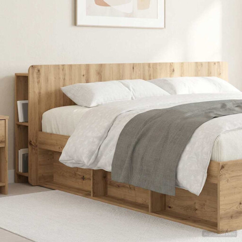 VidaXL vidaXL Headboard Cabinet with Storage Artisan Oak Engineered Wood