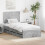 VidaXL vidaXL Bed Frame with Drawer Concrete Grey 75 x 190 cm Engineer Wood 1