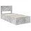 VidaXL vidaXL Bed Frame Concrete Grey 75 x 190 cm Engineered Wood 4