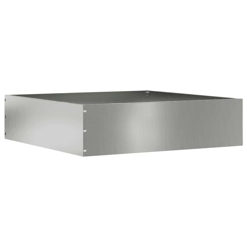 Vidaxl Lawn Edging Silver 50 X 50 X 13 Cm Galvanised Steel