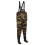VidaXL vidaXL Chest Waders with Boots PVC Coated Polyester Size 44 Camouflage 1