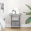 VidaXL vidaXL Bedside Table Grey Sonoma 41 x 40 x 45 cm Engineered Wood 4