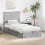 VidaXL vidaXL Storage Bed Concrete Grey 90 x 190 cm Engineered Wood 1