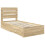 VidaXL vidaXL Bed Frame Sonoma Oak and Silver 75 x 190 cm Engineered Wood 5