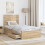 VidaXL vidaXL Bed Frame Sonoma Oak and Silver 75 x 190 cm Engineered Wood 4
