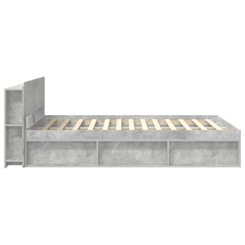 VidaXL vidaXL Bed Frame with Storage Concrete Grey 140 x 190 cm 2