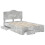 VidaXL vidaXL Bed Frame Concrete Grey 120 x 190 cm Engineered Wood 5