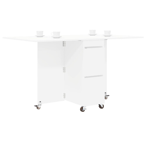 VidaXL vidaXL Dinning Table 2 pcs 140 x 80 x 77 cm Engineered Wood White 2