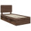 VidaXL vidaXL Bed Frame with Headboard Brown Oak 75 x 190 cm Solid Pine Wood 5