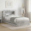 VidaXL vidaXL Bed Frame with Storage with Headboard Concrete Grey 75 x 190 cm 1
