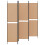 VidaXL vidaXL 5-Panel Room Divider Beige 250 x 200 cm Fabric 3