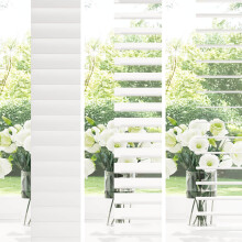 vidaXL Venetian Blind White 55 x 250 cm 35 mm Solid Paulownia Wood