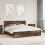 VidaXL vidaXL Bed Frame Smoked Oak 200 x 200 cm Engineered Wood 1