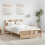 VidaXL vidaXL Bed Frame with Headboard Brown 140 x 190 cm Engineered Wood 1