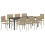 VidaXL vidaXL Garten Essgruppe 9 stk. Beige Poly-Rattan 4